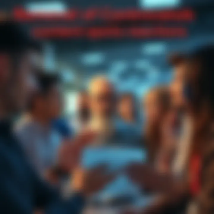 A group of people engaged in a conversation about the removal of controversial content online, showing mixed reactions and emotions.