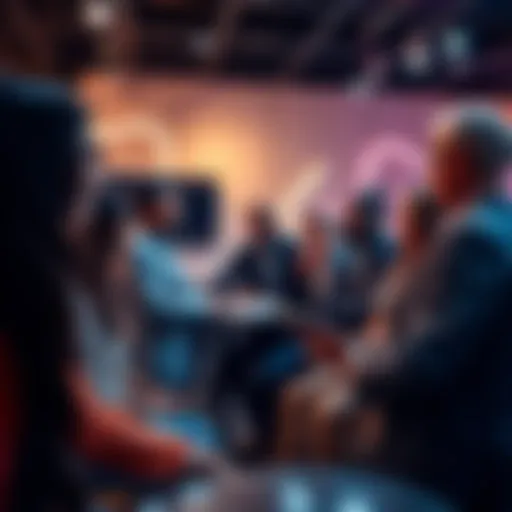 A group of diverse people engaging in a discussion about recent trends and events in society.