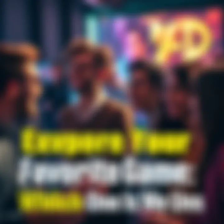 A group of diverse people sharing their favorite video games in a lively conversation