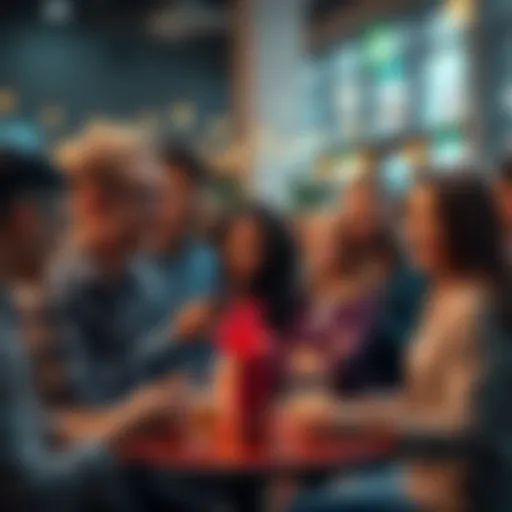 A group of diverse individuals sharing their favorite items and preferences in a casual setting
