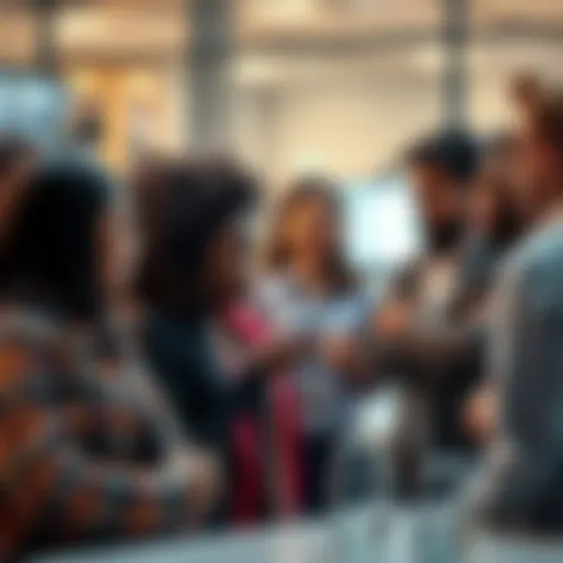 A group of diverse individuals engaged in a conversation about significant topics