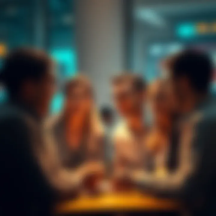 A group of people engaged in a lively discussion about recent news developments, sharing opinions and insights.