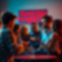 A group of diverse individuals engaged in a lively discussion about their favorite personality types