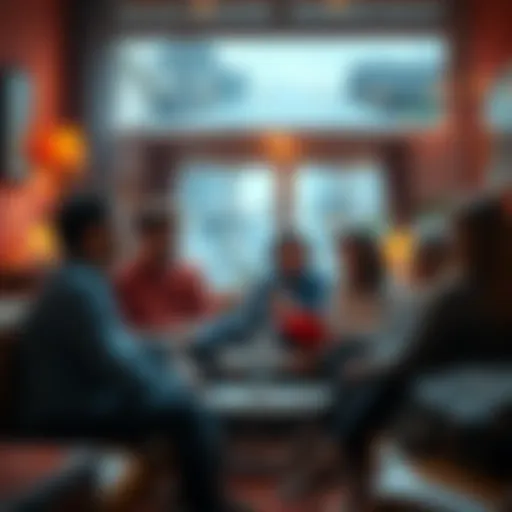 A group of people sharing and discussing their favorite quotes in a cozy setting