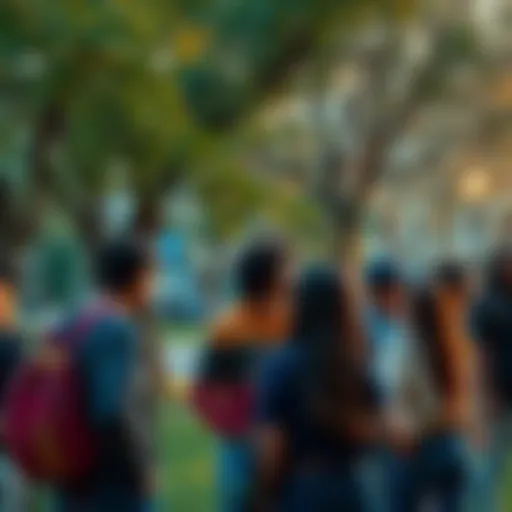 A group of people gathered in a park, sharing thoughts on economic and environmental challenges