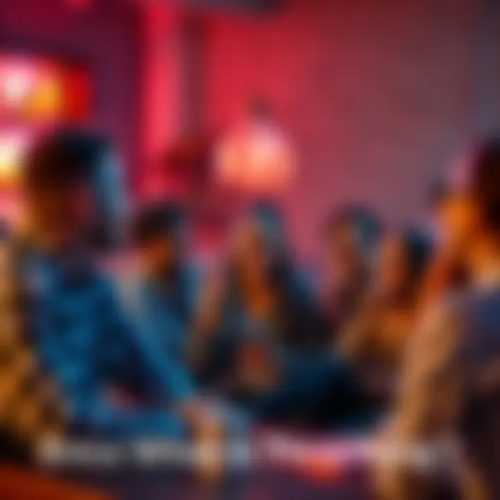 A group of people engaged in a lively discussion about new trends and norms in society