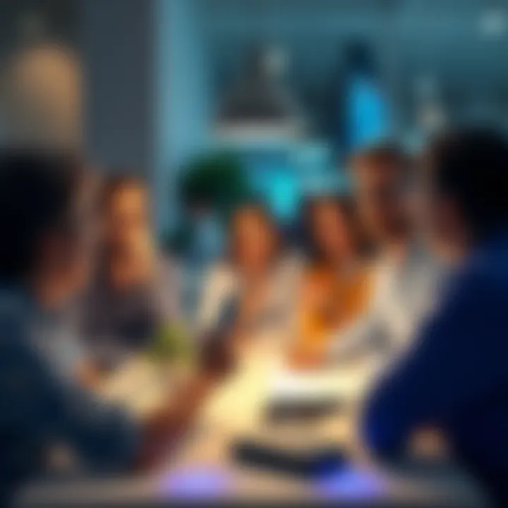 A group of people sitting around a table, looking puzzled and discussing their experiences with AI tools, showing mixed emotions like confusion and curiosity.