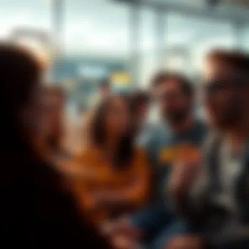 A group of people discussing their feelings about negative comments on AI in a chat room setting, showing a mix of emotions like frustration and curiosity.