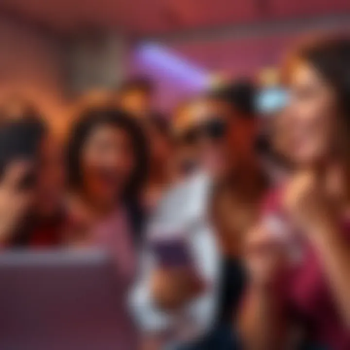 A group of people laughing and discussing the phrase Thick Sister online