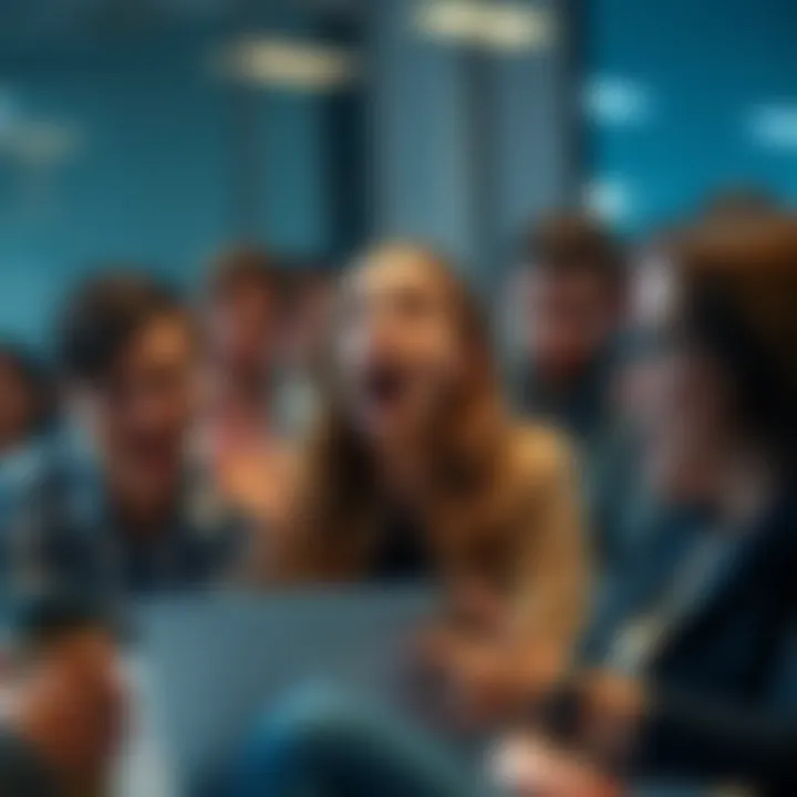 A group of people expressing surprise and disbelief at surprising news during a discussion.