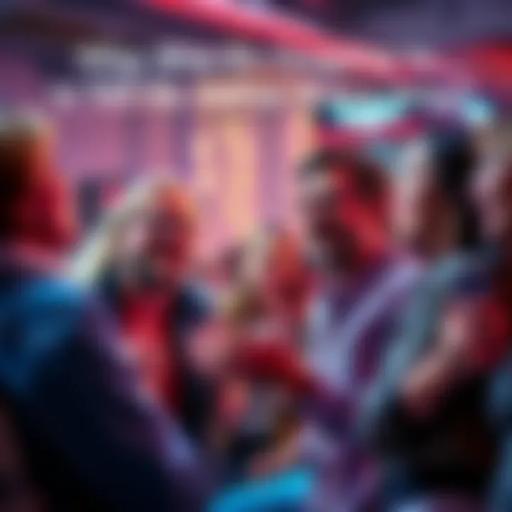 Group of people expressing surprise and excitement about a new trend in a conversation