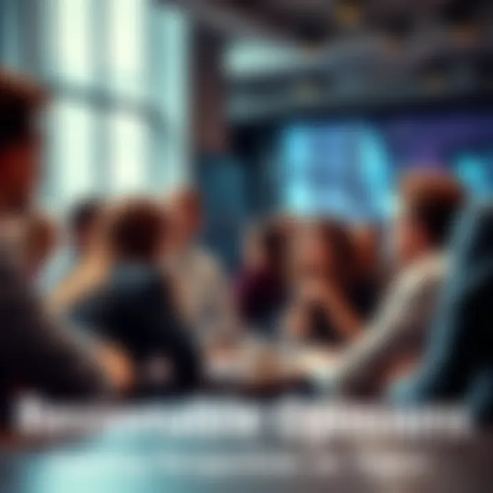 A group of people engaged in conversation, exchanging ideas and perspectives on various topics