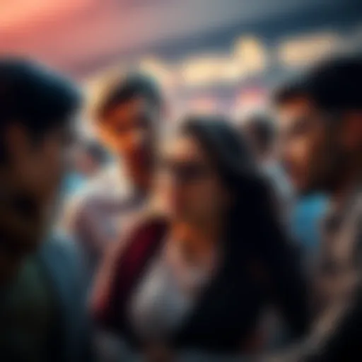 A group of people discussing options with a mix of expressions, reflecting uncertainty in decision making.