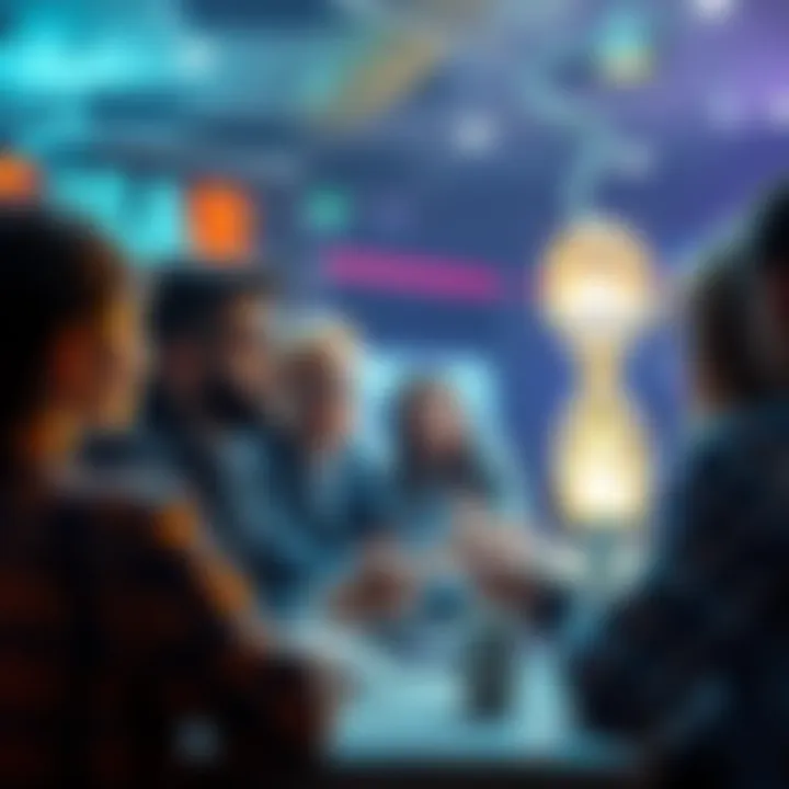 A group of people expressing their concerns about AI technology at a community meeting