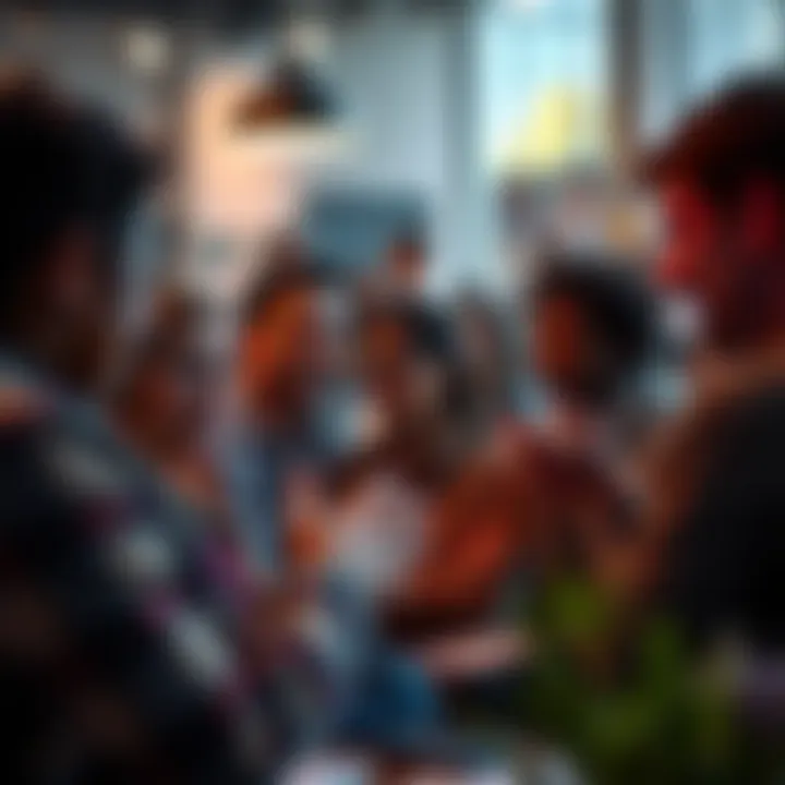 A diverse group of people sharing their opinions and ideas on various topics in a community setting