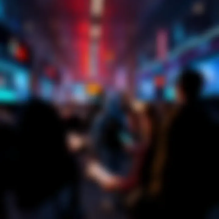 A group of people looking at various articles and videos, with some content marked as AI and others not. The scene shows interest in the non-AI labeled content, highlighting a preference for it.