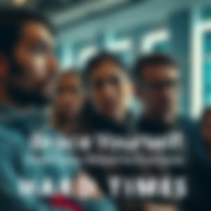 A group of people looking worried as they discuss challenges in their lives, reflecting a sense of concern about the future.