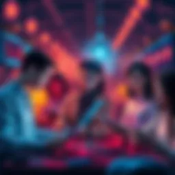 A diverse group of people using AI technology on different devices to make decisions and perform tasks in everyday situations