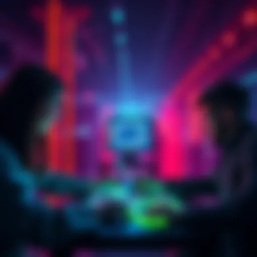 A group of people creating custom software to control LED lights for different projects using AI technology