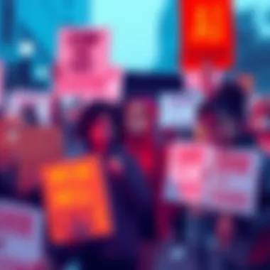 People Protesting About C.AI Changes Group of people holding signs expressing frustration over recent C.AI developments, showcasing a mix of emotions.
