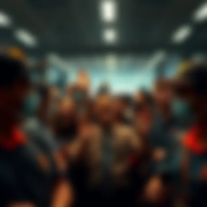 A group of people expressing strong reactions and frustrations about an outrageous request in a public setting.