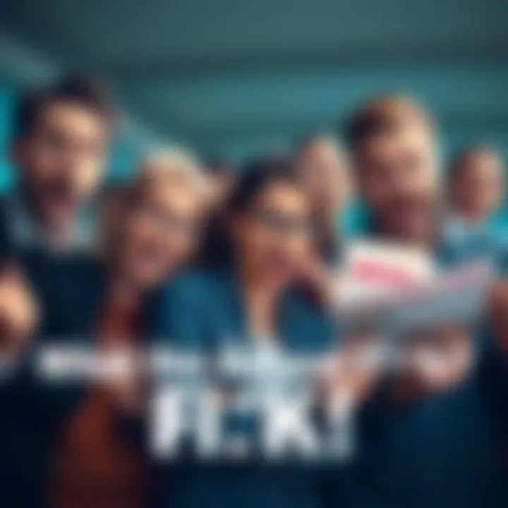 Group of people showing shocked expressions while looking at news on a smartphone