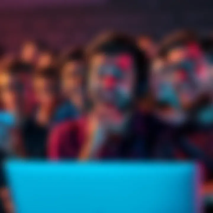 A group of people expressing emotions about Advanced Voice technology with mixed feelings of joy and frustration
