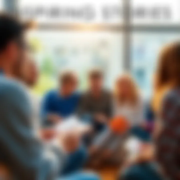 A group of people sitting in a circle, sharing their real-life stories and inspiring each other.