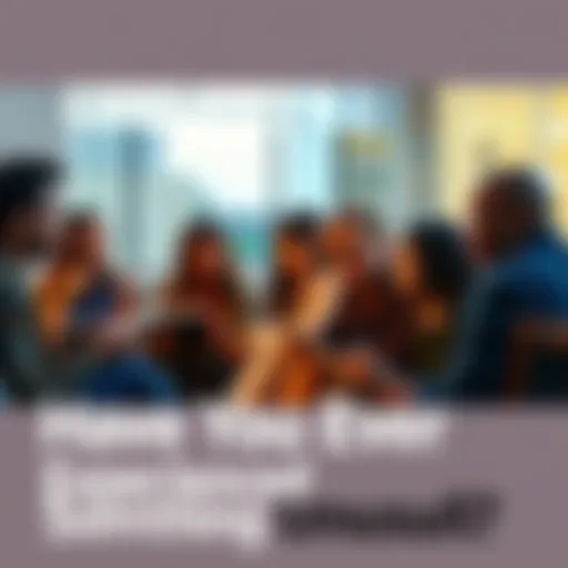 A group of people sitting together, exchanging unique life experiences and listening to each other thoughtfully.