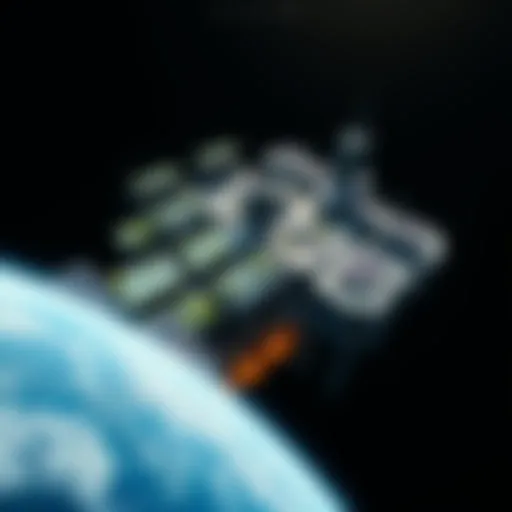 A futuristic space habitat designed as a permanent city with interconnected modules, gardens, and solar panels, floating in orbit around Earth.