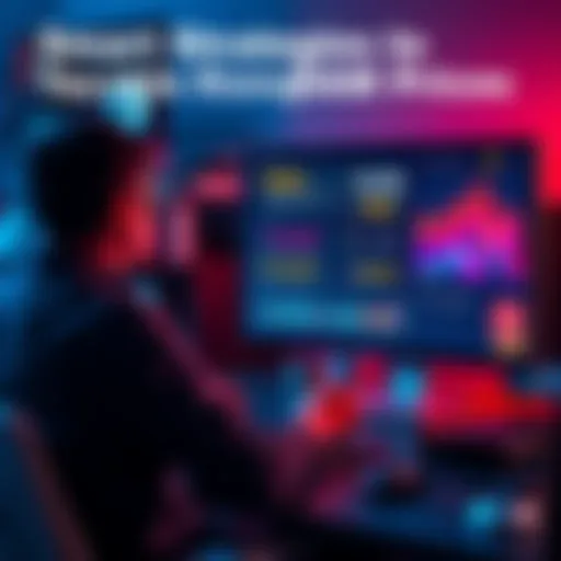 A person sitting at a desk, looking at a computer screen displaying RAM prices and upgrade options, with various computer parts visible on the table