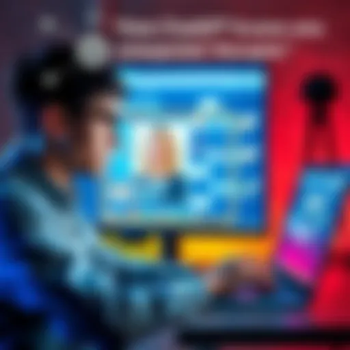 Individual expressing feelings while communicating with an AI therapist on a laptop