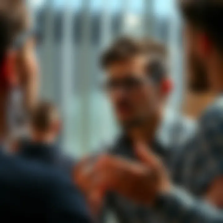 A person engaged in a discussion with a thoughtful expression, implying reflection on their words, illustrating the phrase 'I wasn't talking about me.'