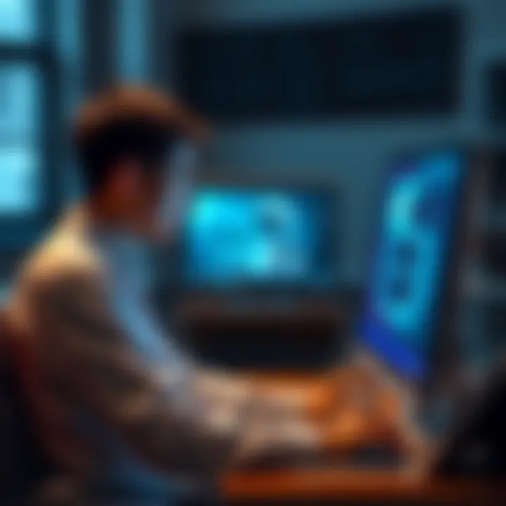 A person looking unsure while sitting at a computer with an AI chatbot on the screen, feeling embarrassed about sharing personal thoughts.