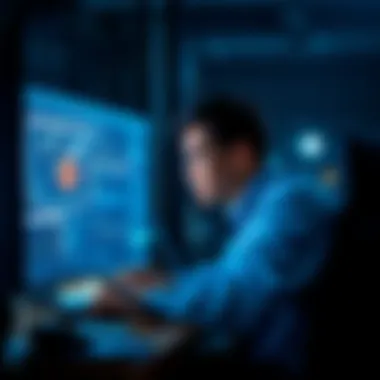 A person sitting at a desk, pondering over AI-generated content on a computer screen, with a thoughtful expression.