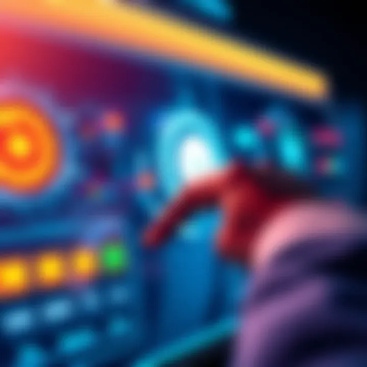 A person presses a large button on a control panel, symbolizing automation and simple actions.
