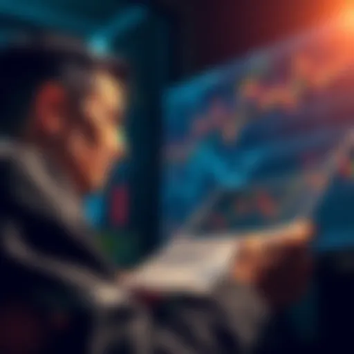 Individual analyzing investment charts and graphs to recover from portfolio losses