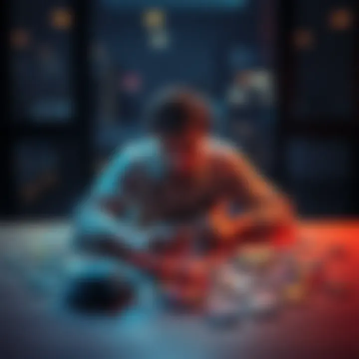 Person solving a puzzle A person sitting at a table, thoughtfully solving a puzzle with various pieces scattered around, representing problem-solving and overcoming challenges.