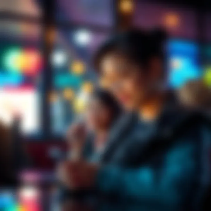 A person looking at their phone while on a date, contemplating if their date's responses are AI-generated.
