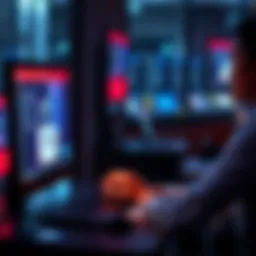 Person verifying age online A person using a computer to verify their age on a website, showing a secure connection