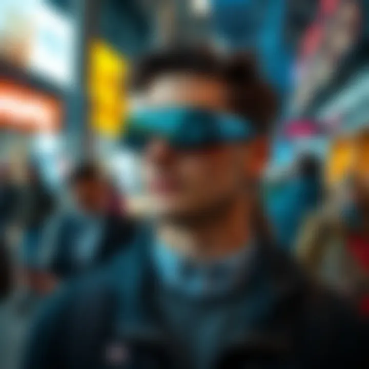 A person is wearing Meta AI glasses and is being observed by others, highlighting privacy concerns.