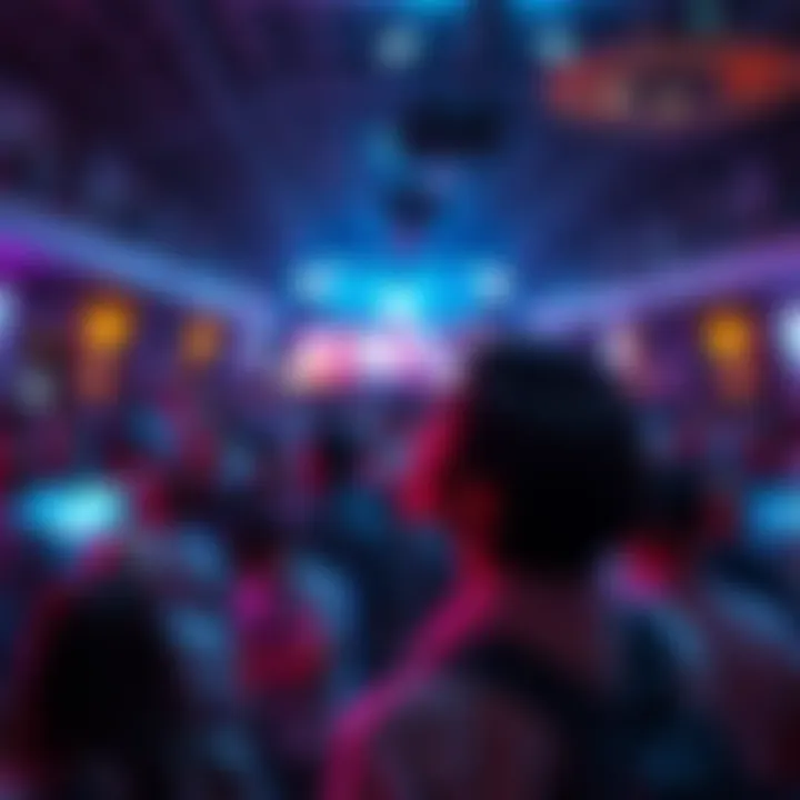 A person looking thoughtful in a crowded event space, reflecting on their decision to attend based on AI suggestions.