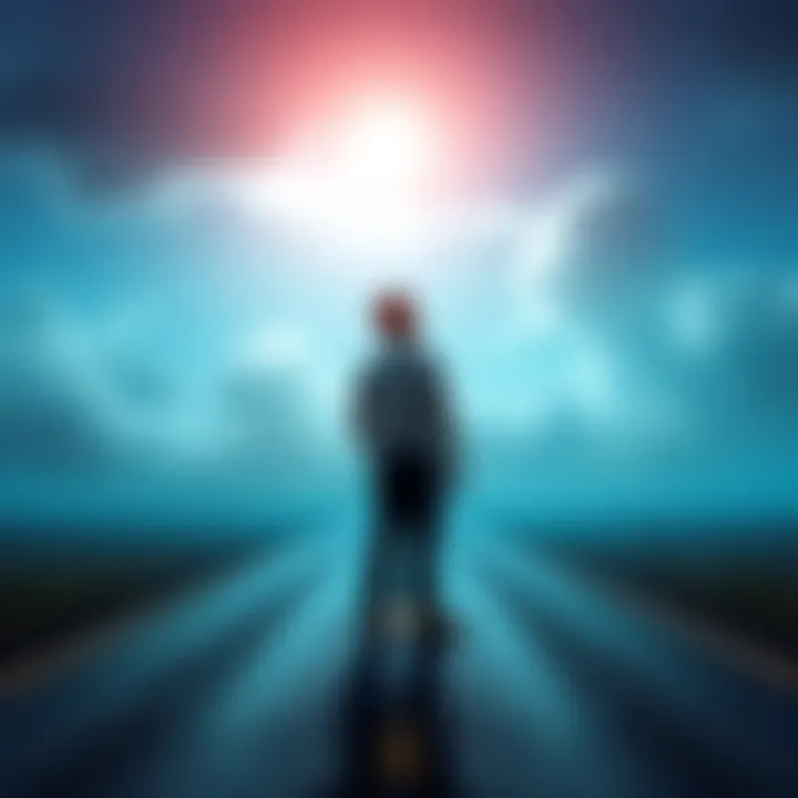 A person standing at a crossroad, weighing options and decisions, representing agency and influence.