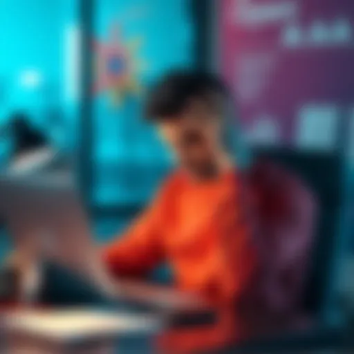 A person sitting at a desk with their head in their hands, showing disappointment after receiving a job rejection, with a laptop and notepad in front of them.