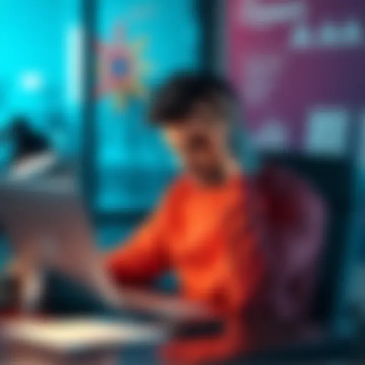 A person sitting at a desk with their head in their hands, showing disappointment after receiving a job rejection, with a laptop and notepad in front of them.