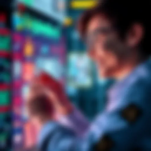 A person smiling while engaging with AI technology on a screen, showing a positive attitude toward AI.