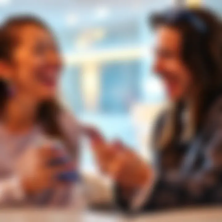 A person laughing heartily while reading a funny story on their smartphone