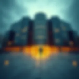 Individual walking away from a modern office building, symbolizing the choice to leave a high-paying job for personal fulfillment.