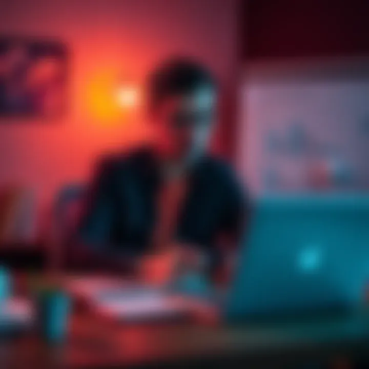A person sitting at a desk with a notebook and laptop, planning their first project effectively