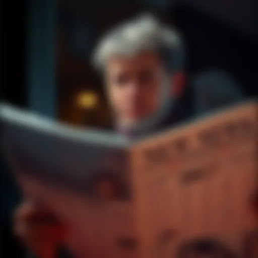 A person looks concerned while reading a newspaper, symbolizing the impact of negative openings on engagement.